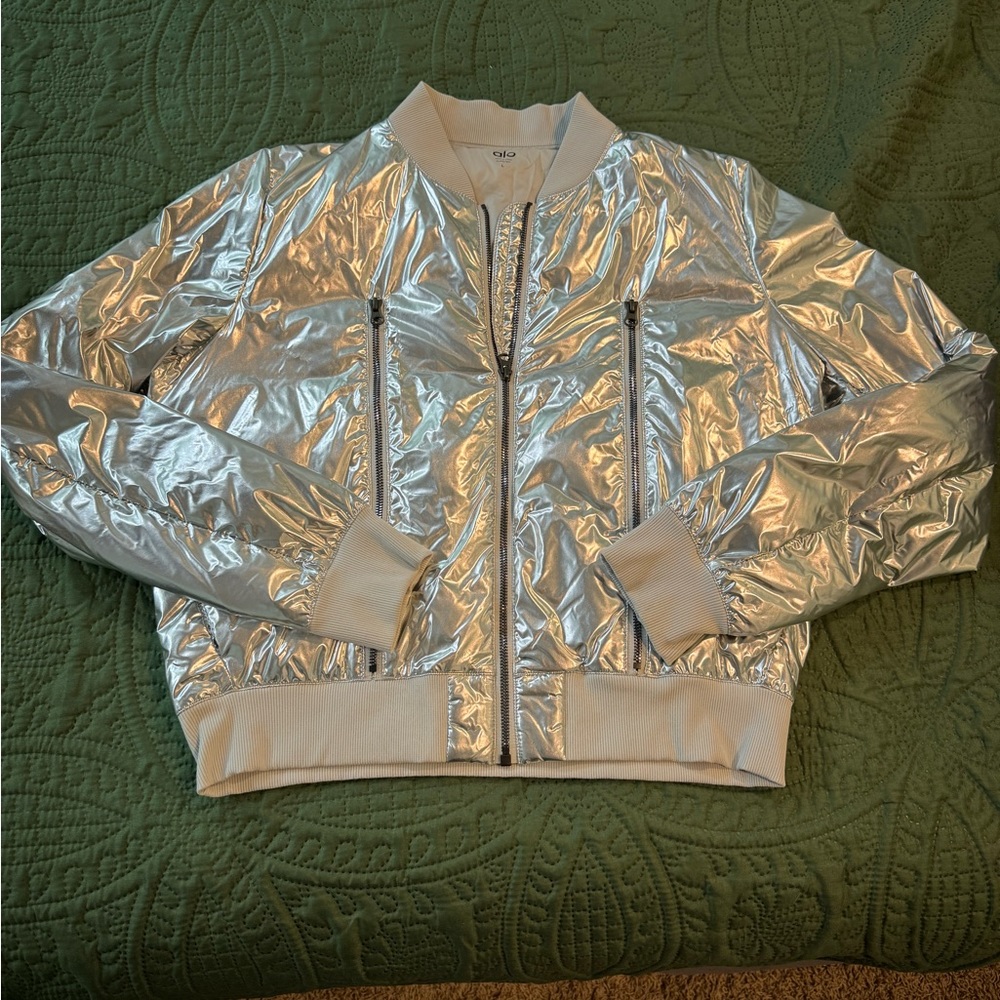 Alo Yoga Metallic Bomber Jacket